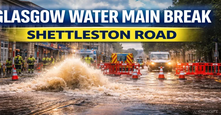 Glasgow Water Main Break Shettleston Road